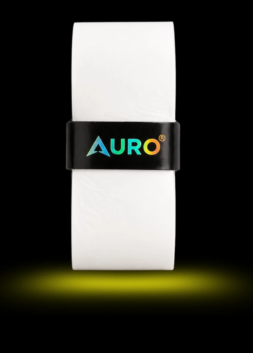 Auro Overgrip roll with its black band.